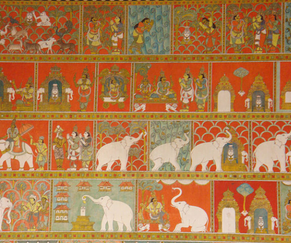 Madurai Meenakshi Temple wall painting