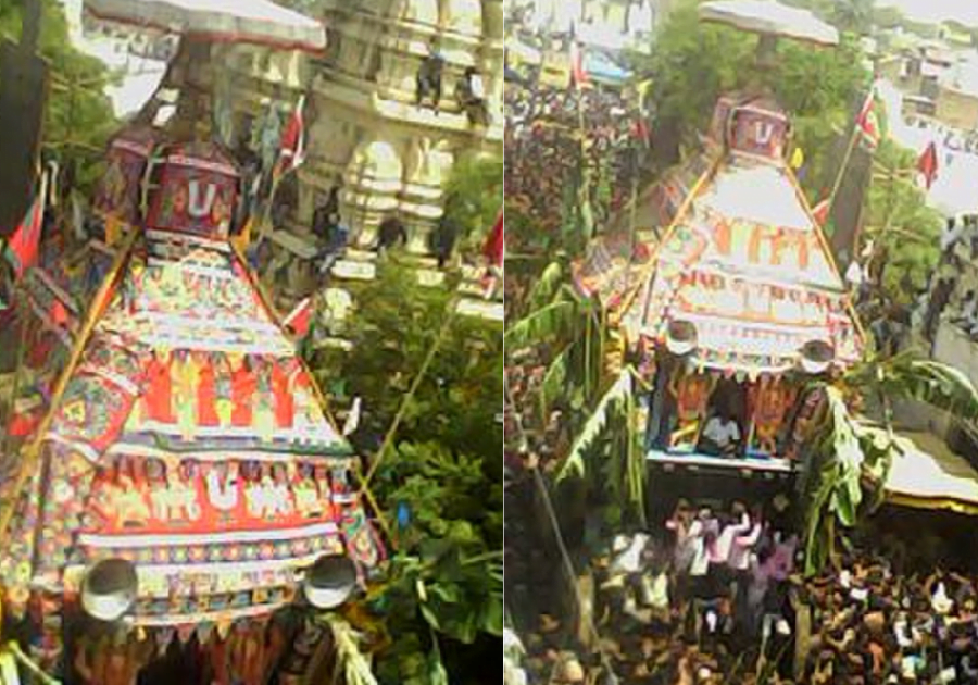 brahma rathothsavam[THERU] of lakshminarasimha swamy temple, kadiri,andhrapradesh.